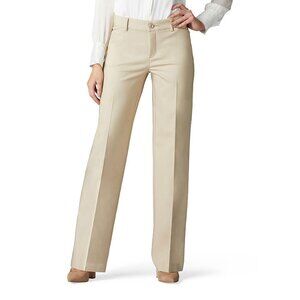 Lee Women's Flex Motion Regular Fit Trouser Pants, Bungalow Khaki, Size 8